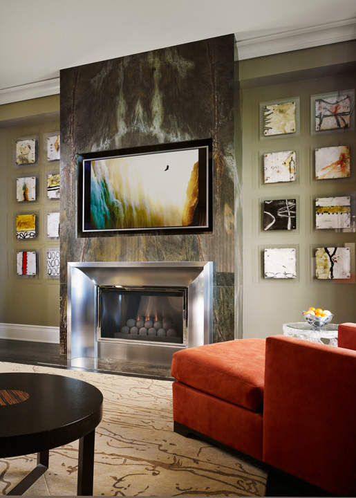 Living Room Fireplace - Chicago Interior Designers