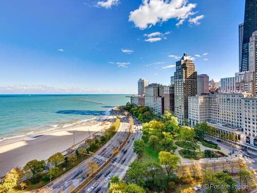 Breathtaking views of Lake Michigan, the beaches, park, and East Lake Shore Drive - Chicago Interior Design
