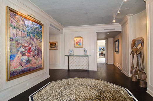 Oak paneled foyer was manufactured by Parenti and Rafaeli - Chicago Interior Design