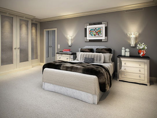 Our client requested a glamorous master bedroom - Chicago Interior Design