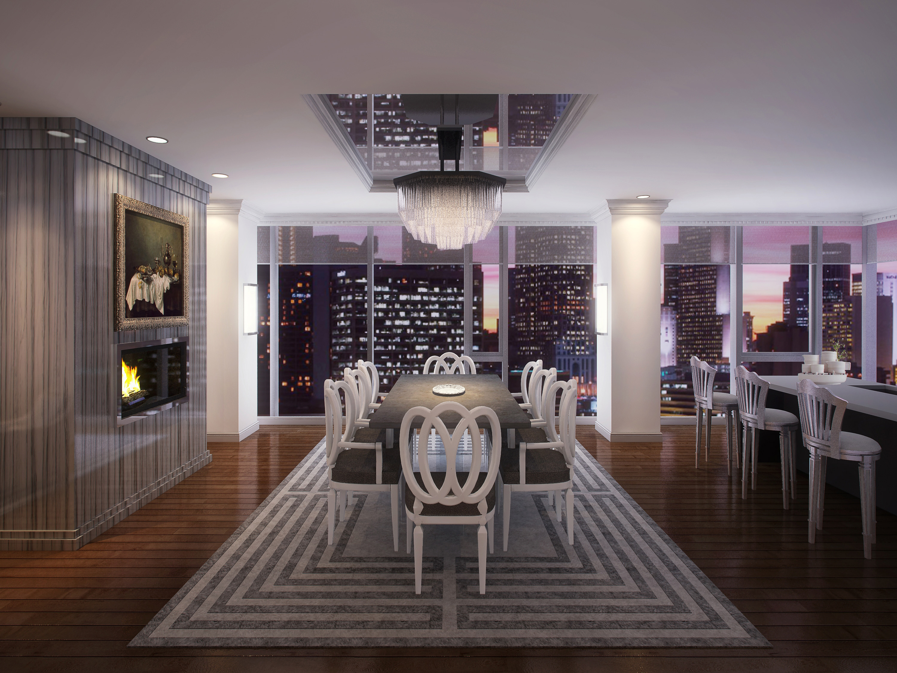 Chicago Luxury - 4 EAST ELM- LAYOUT 2 DINING ROOM - HI-RES