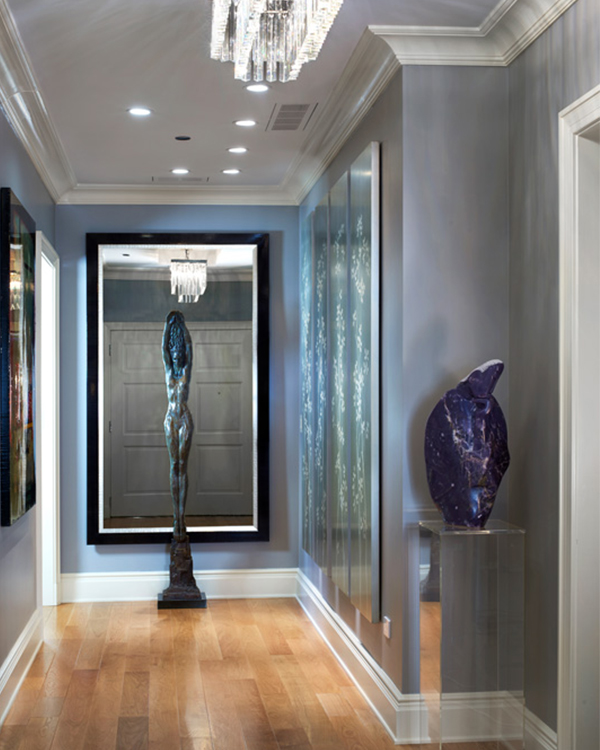 Elegant Lighting Illuminates a Client's Art Gallery from the John Robert Wiltgen's Design Team