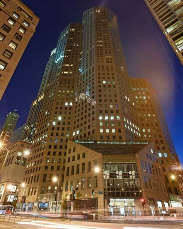 The John Robert Wiltgen Design Team Designed Homes in One Mag Mile, the Luxury Condominium Tower Shown in this Nighttime Picture