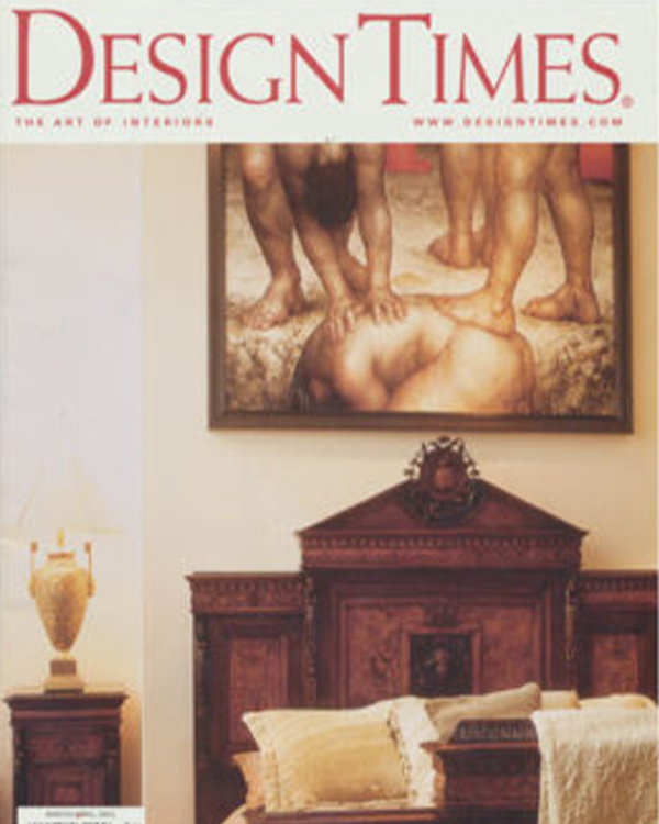 This Design Times Magazine Cover Highlights One of the Award-Winning Bedroom Interiors by John Robert Wiltgen Design